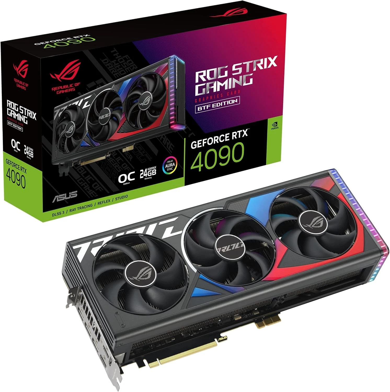 ASUS ROG Strix GeForce RTX 4090 24GB GDDR6X OC Gaming Graphics Card