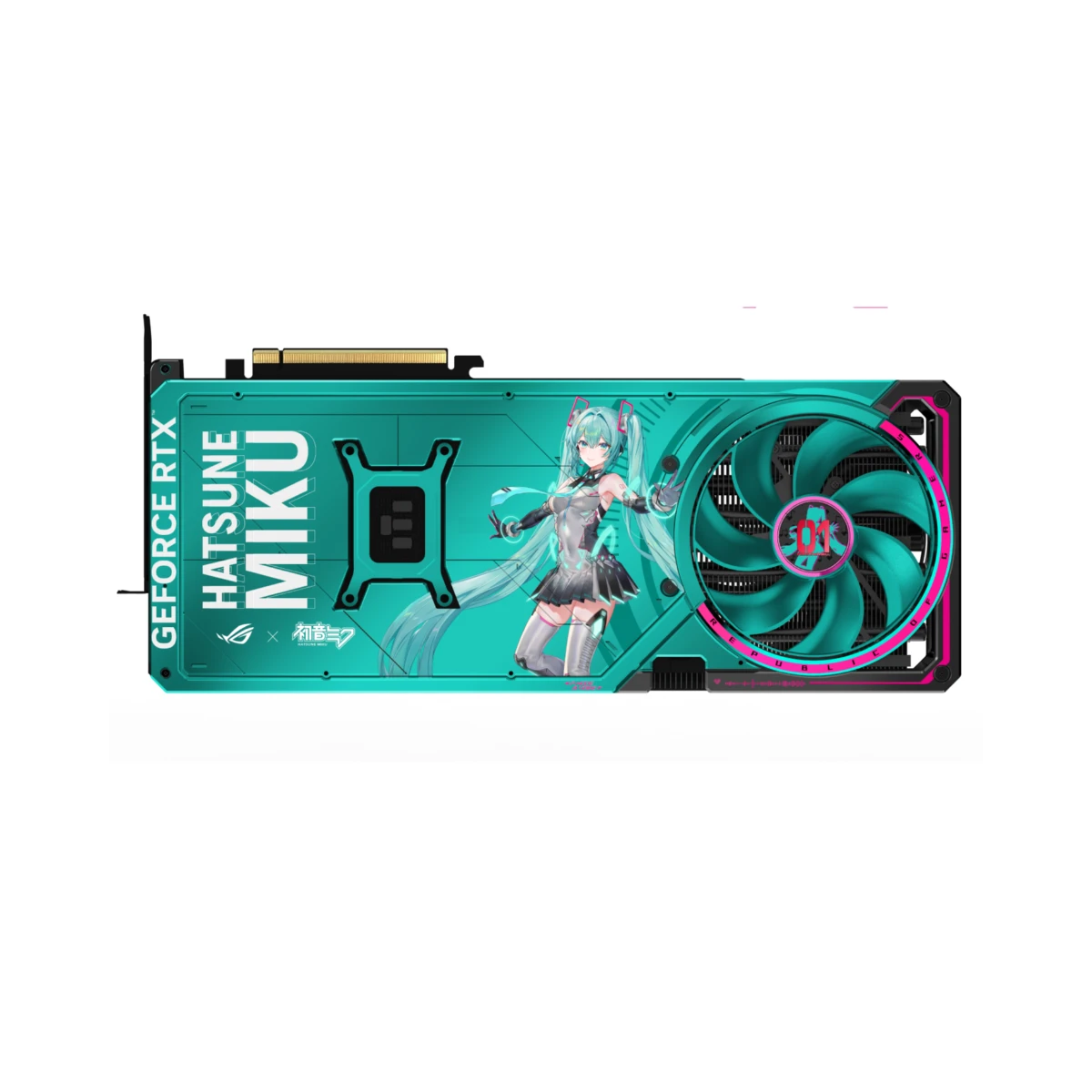 ASUS Hatsune Miku RTX 5080 Quad Fan Graphics Card